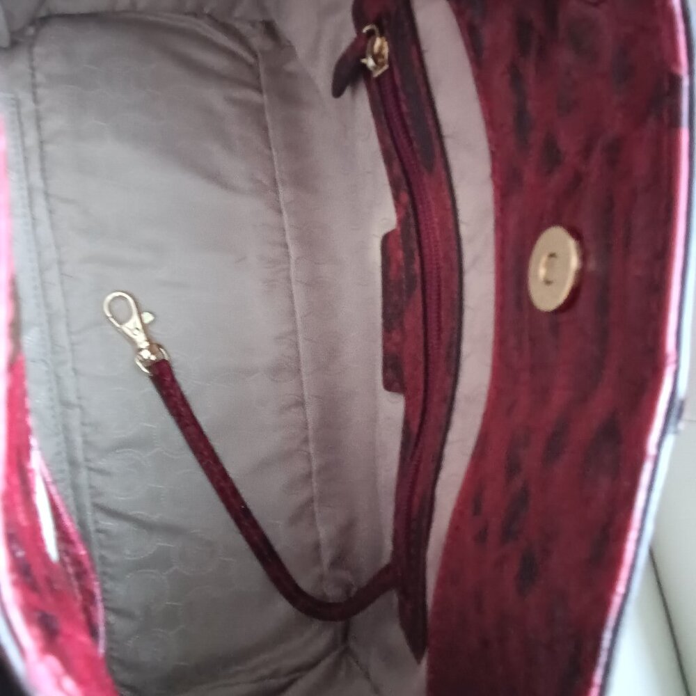 Michael Kors Hamilton Red Python Embossed Bag - image 6